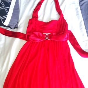 Red cocktail dress